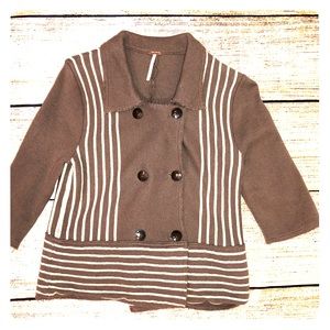 Free People quarter sleeve sweater coat